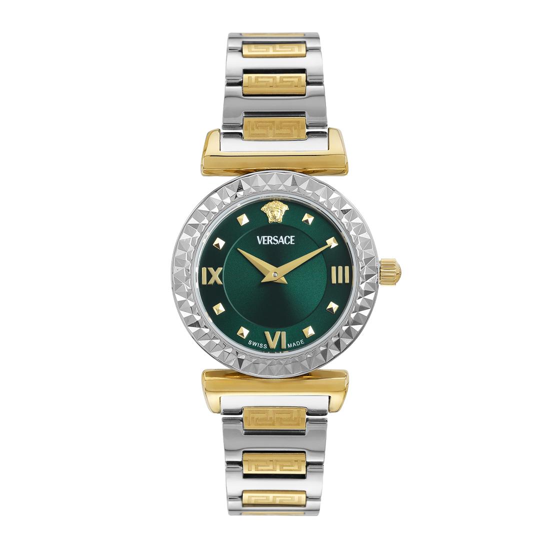 Versace Vegfa Mini Vanity 27 mm Green Dial Women Analog Watch VEGFA0625