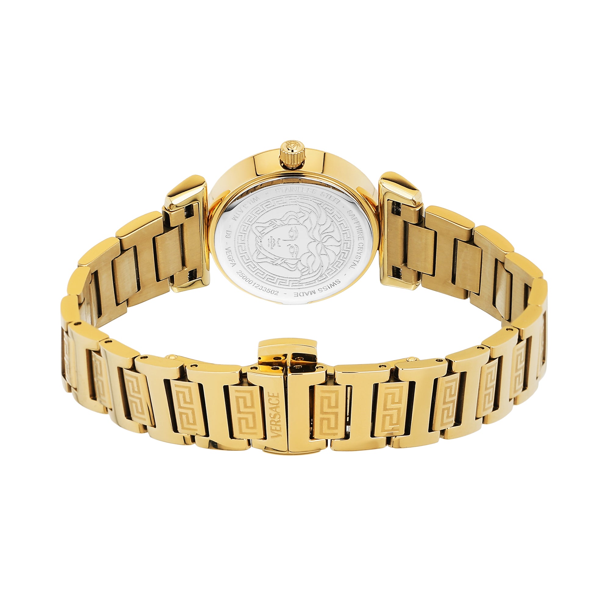 Versace Mini Vanity Rest.27 mm Gold Dial Women Analog Watch VEGFA0725