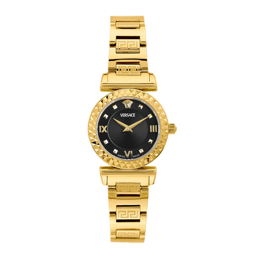 Versace Mini Vanity Rest. 27 mm Black Dial Women Analog Watch- VEGFA0825