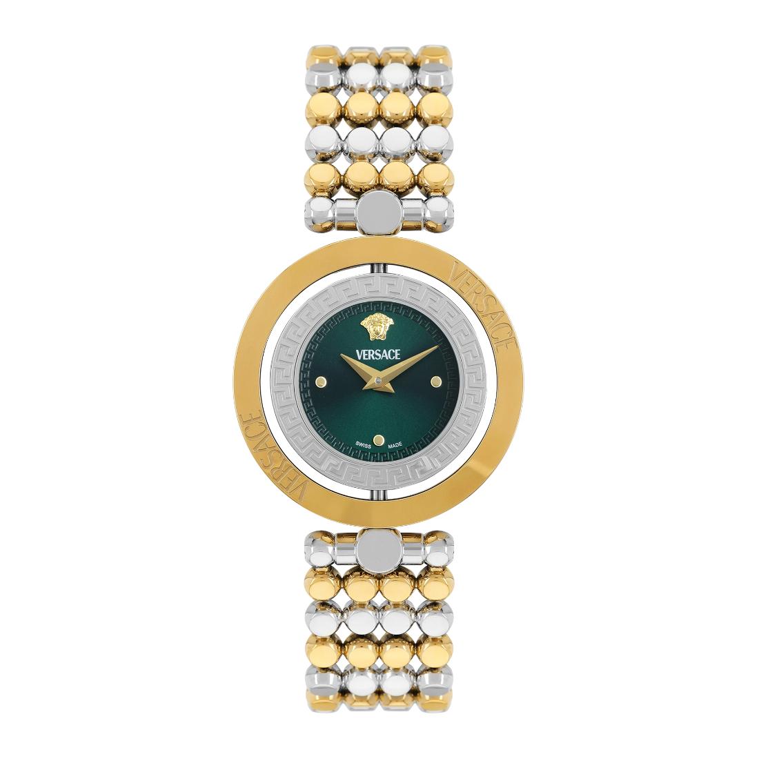Versace Vehfa Eon Restyling 33.6 mm Green Dial Women Analog Watch VEHFA0525