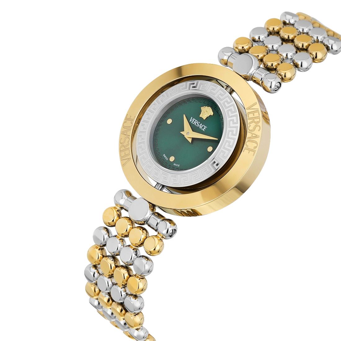 Versace Vehfa Eon Restyling 33.6 mm Green Dial Women Analog Watch VEHFA0525