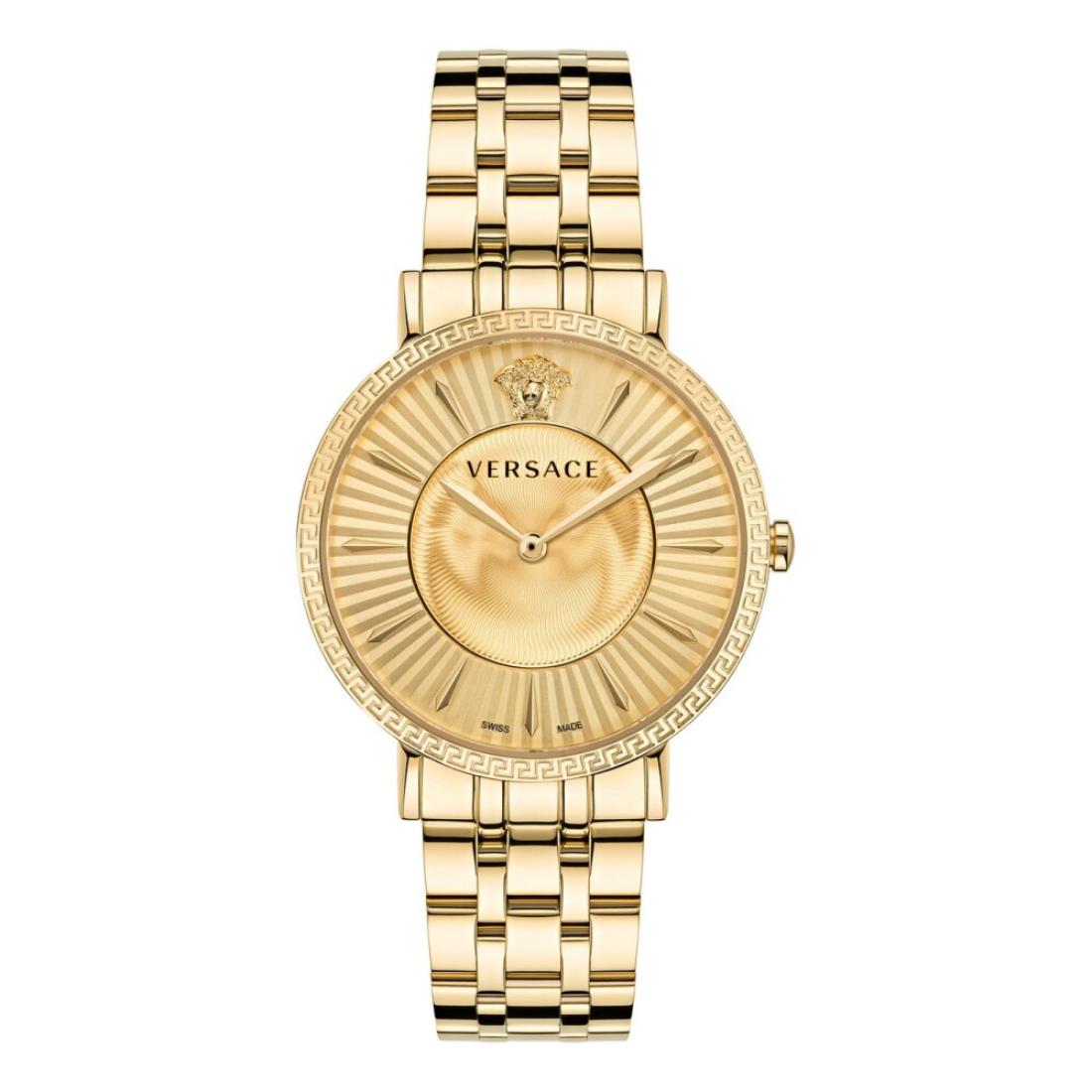 Versace Women 38 mm Size Gold Dial Analog Watch VEJL00822