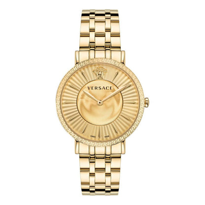 Versace Women 38 mm Size Gold Dial Analog Watch- VEJL00822