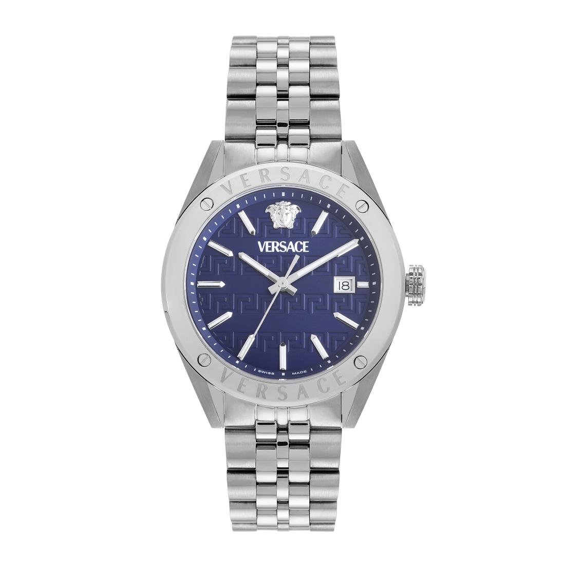 Versace Vekha Athletics 3 Hands 41 mm Blue Dial Men Analog Watch- VEKHA0325