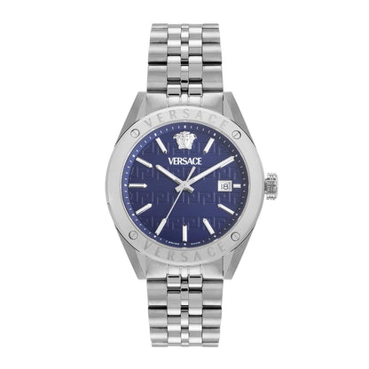 Versace Vekha Athletics 3 Hands 41 mm Blue Dial Men Analog Watch- VEKHA0325
