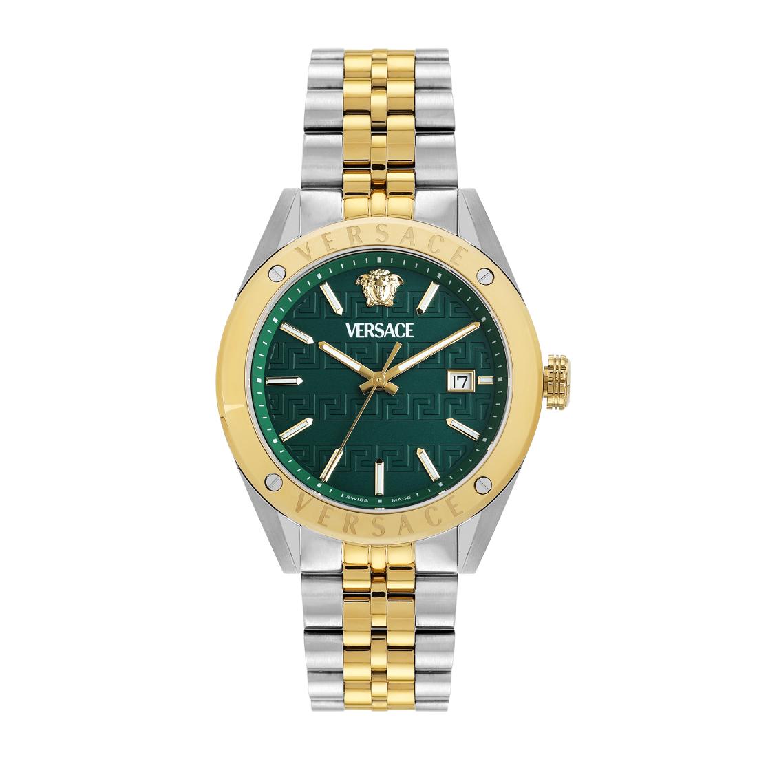 Versace Vekha Athletics 3 Hands 41 mm Green Dial Men Analog Watch- VEKHA0525