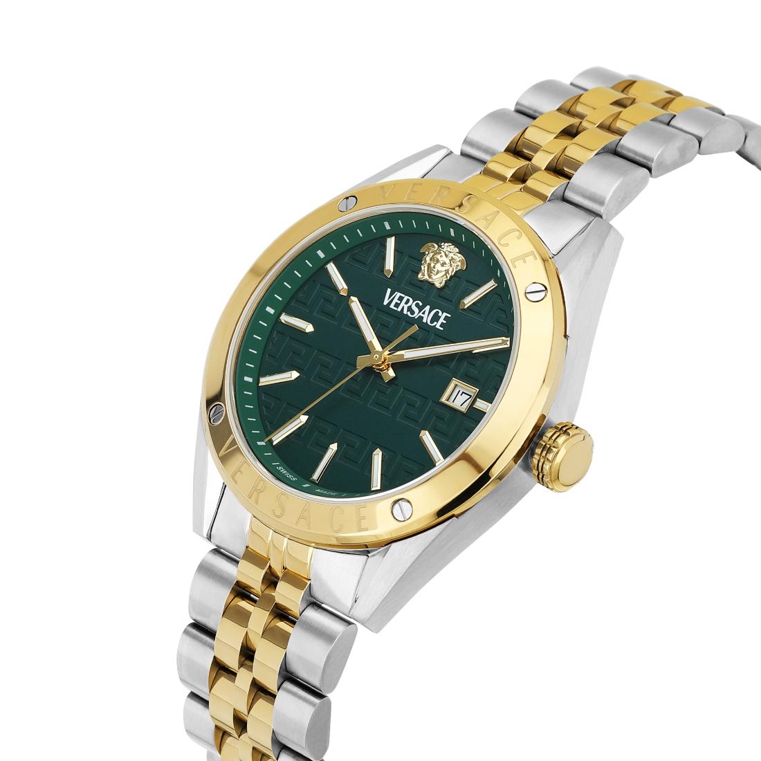 Versace Vekha Athletics 3 Hands 41 mm Green Dial Men Analog Watch- VEKHA0525