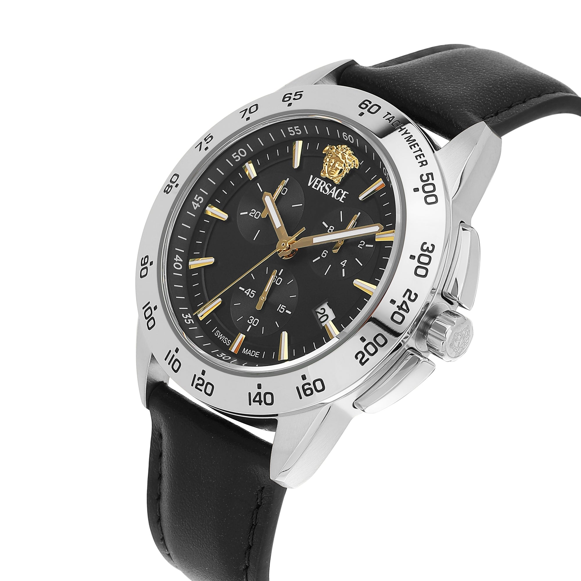 Versace V-Sport 44 mm Black Dial Men Chrono Watch- VEKIA0125