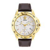 Versace V Sport 44 mm Silver White Dial Men Chrono Watch VEKIA0325