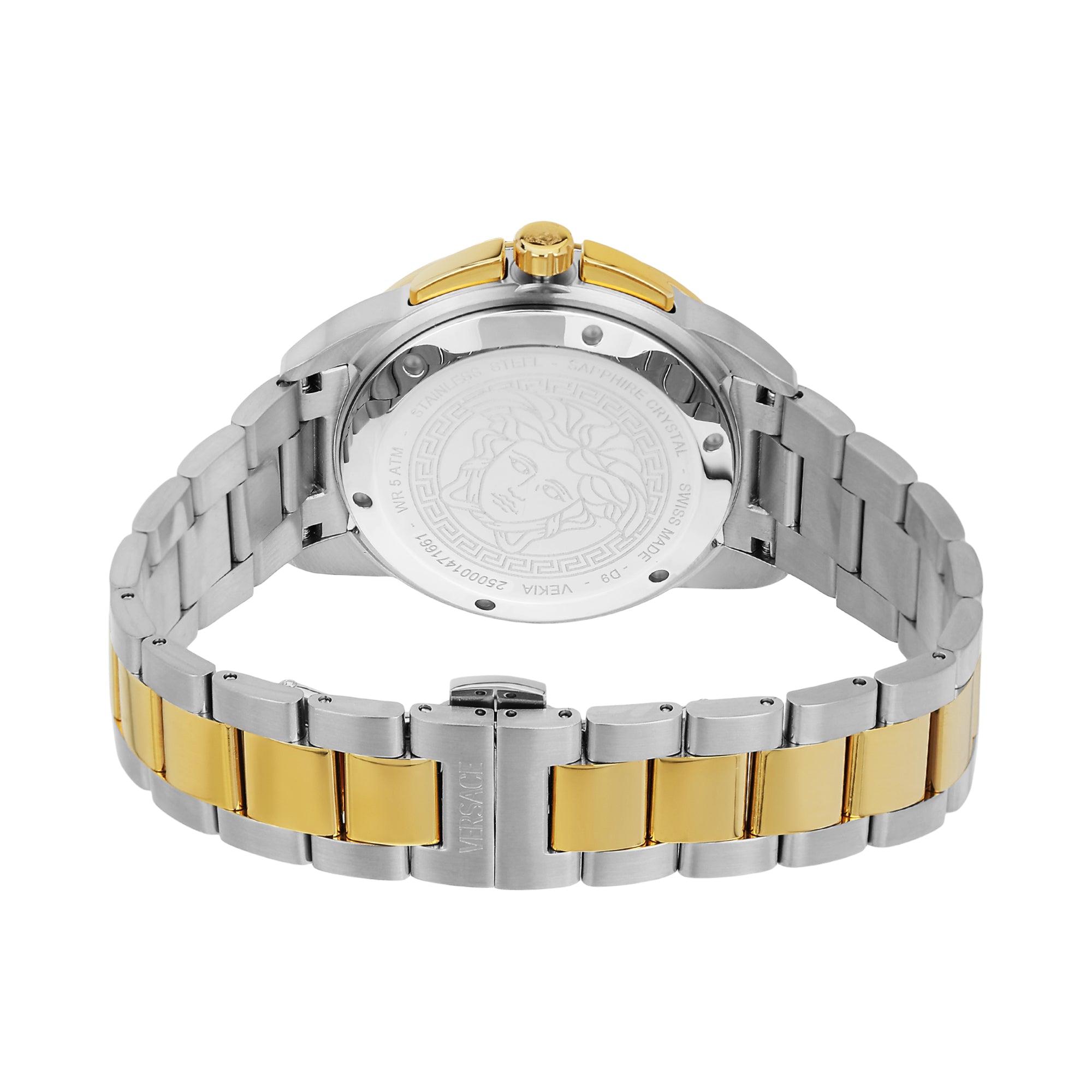 Versace V Sport 44 mm Silver White Dial Men Chrono Watch VEKIA0525