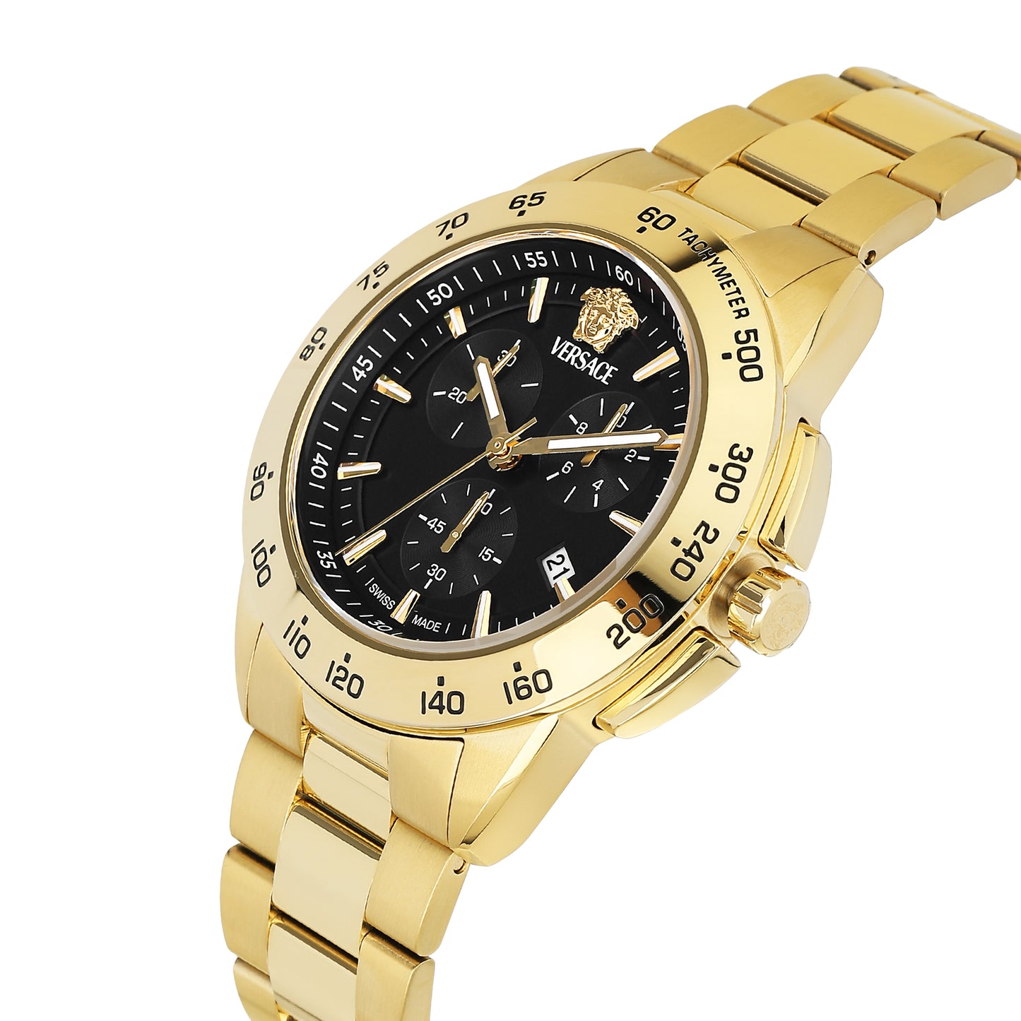 Versace V Sport 44 mm Black Dial Men Chrono Watch VEKIA0725