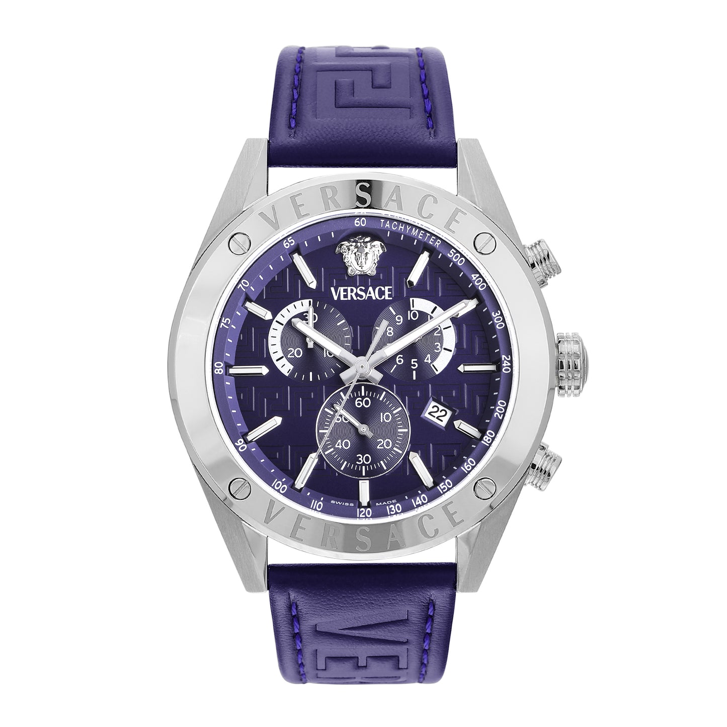 Versace Athletics 44 mm Blue Dial Men Chrono Watch- VEKJA0125