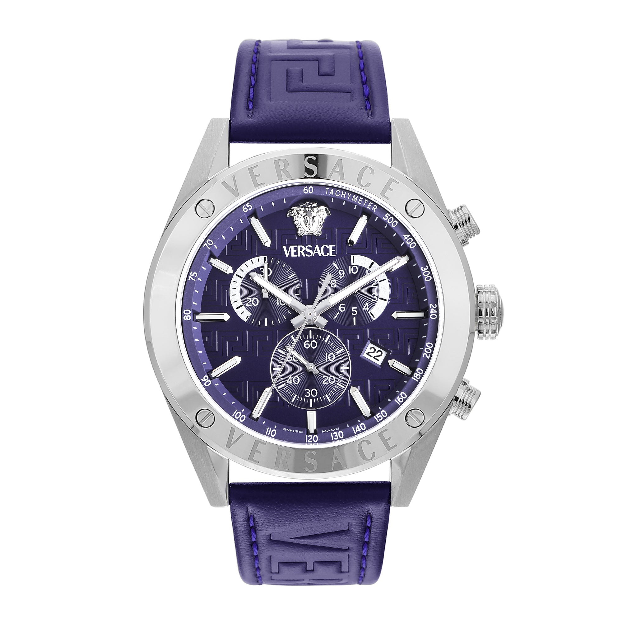 Versace Athletics 44 mm Blue Dial Men Chrono Watch- VEKJA0125