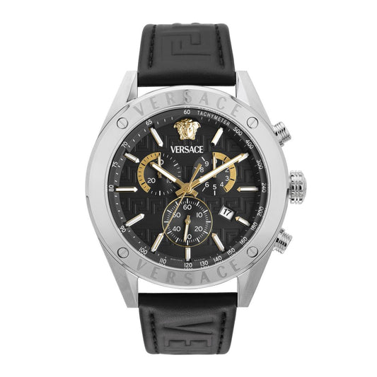 Versace Athletics VEKJA 44 mm Black Dial Men Chrono Watch- VEKJA0225