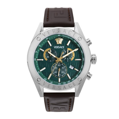 Versace Athletics VEKJA 44 mm Green Dial Men Chrono Watch- VEKJA0325