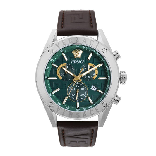 Versace Athletics VEKJA 44 mm Green Dial Men Chrono Watch- VEKJA0325