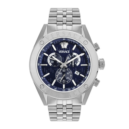 Versace Athletics Chrono Vekja 44 mm Blue Dial Men Chrono Watch- VEKJA0425