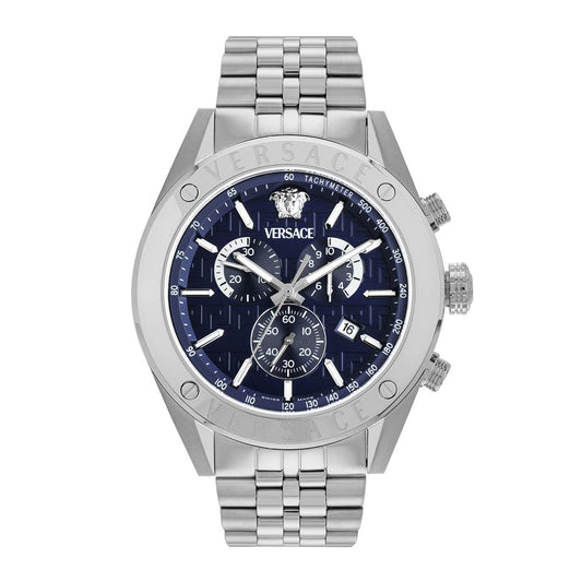 Versace Athletics Chrono Vekja 44 mm Blue Dial Men Chrono Watch- VEKJA0425