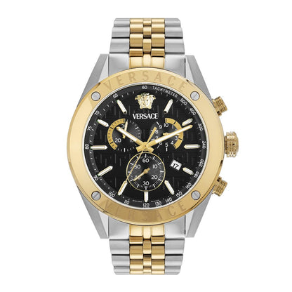 Versace Athletics VEKJA 44 mm Black Dial Men Chrono Watch- VEKJA0525