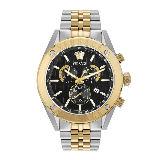 Versace Athletics VEKJA 44 mm Black Dial Men Chrono Watch- VEKJA0525