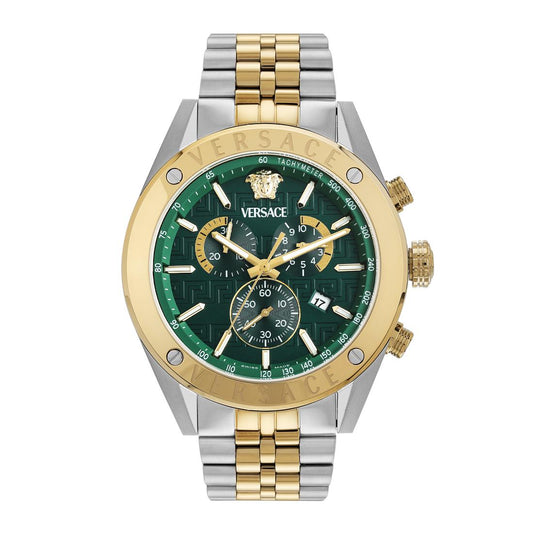 Versace Athletics VEKJA 44 mm Green Dial Men Chrono Watch- VEKJA0625