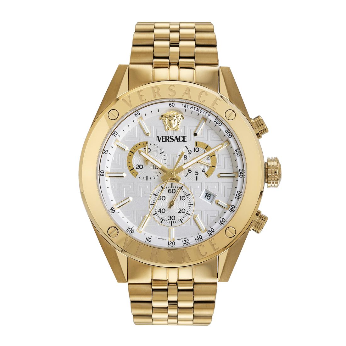Versace Athletics Chrono Vekja 44 mm White Dial Men Chrono Watch- VEKJA0725