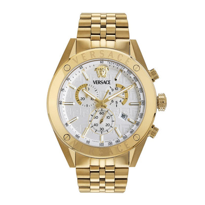 Versace Athletics Chrono Vekja 44 mm White Dial Men Chrono Watch- VEKJA0725