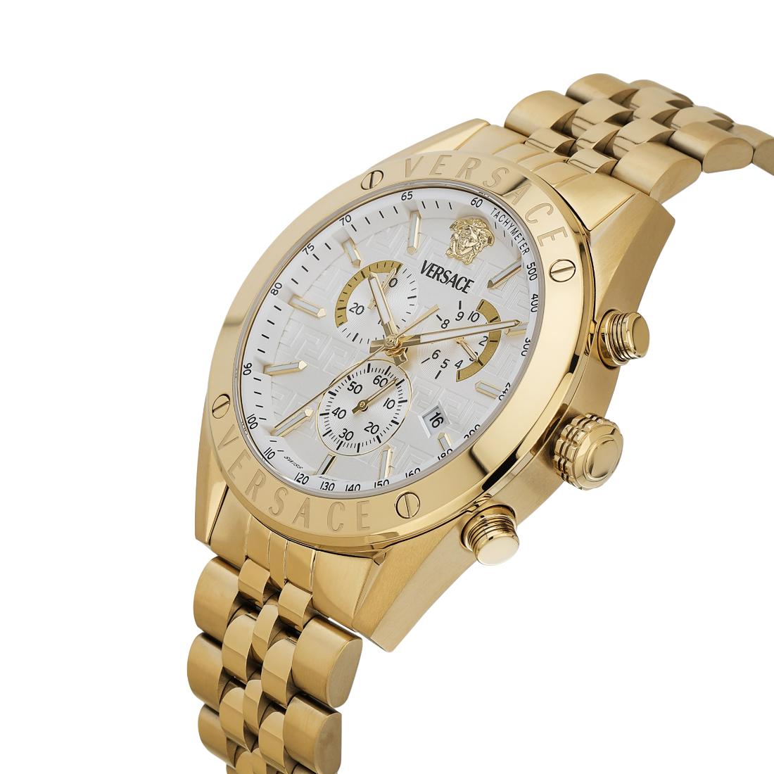 Versace Athletics Chrono Vekja 44 mm White Dial Men Chrono Watch- VEKJA0725