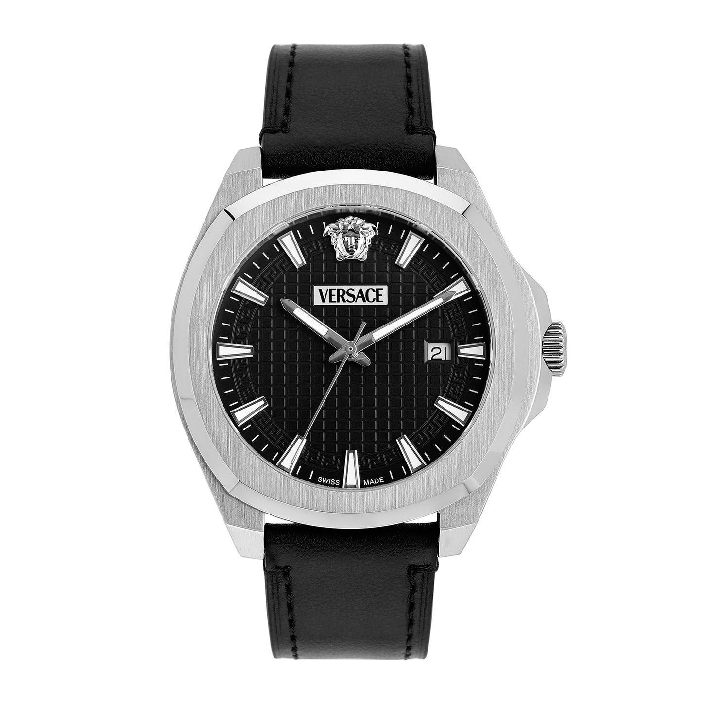 Versace Luxury 3 Hands 42 mm Black Dial Men Analog Watch- VEKKA0125