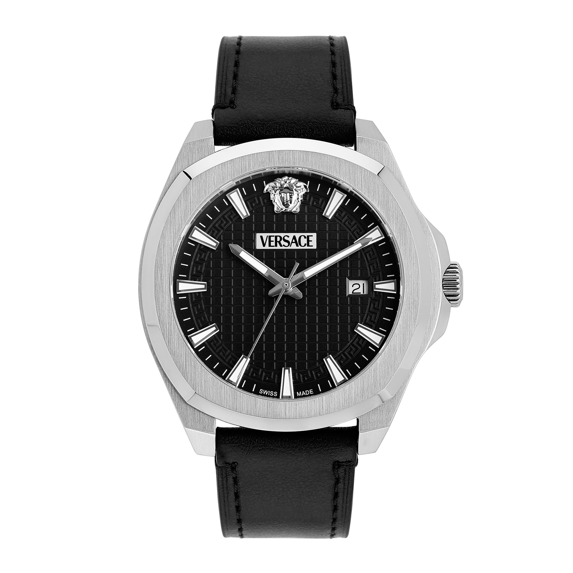 Versace Luxury 3 Hands 42 mm Black Dial Men Analog Watch VEKKA0125