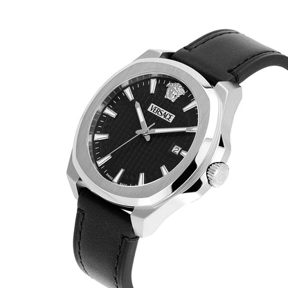 Versace Luxury 3 Hands 42 mm Black Dial Men Analog Watch- VEKKA0125
