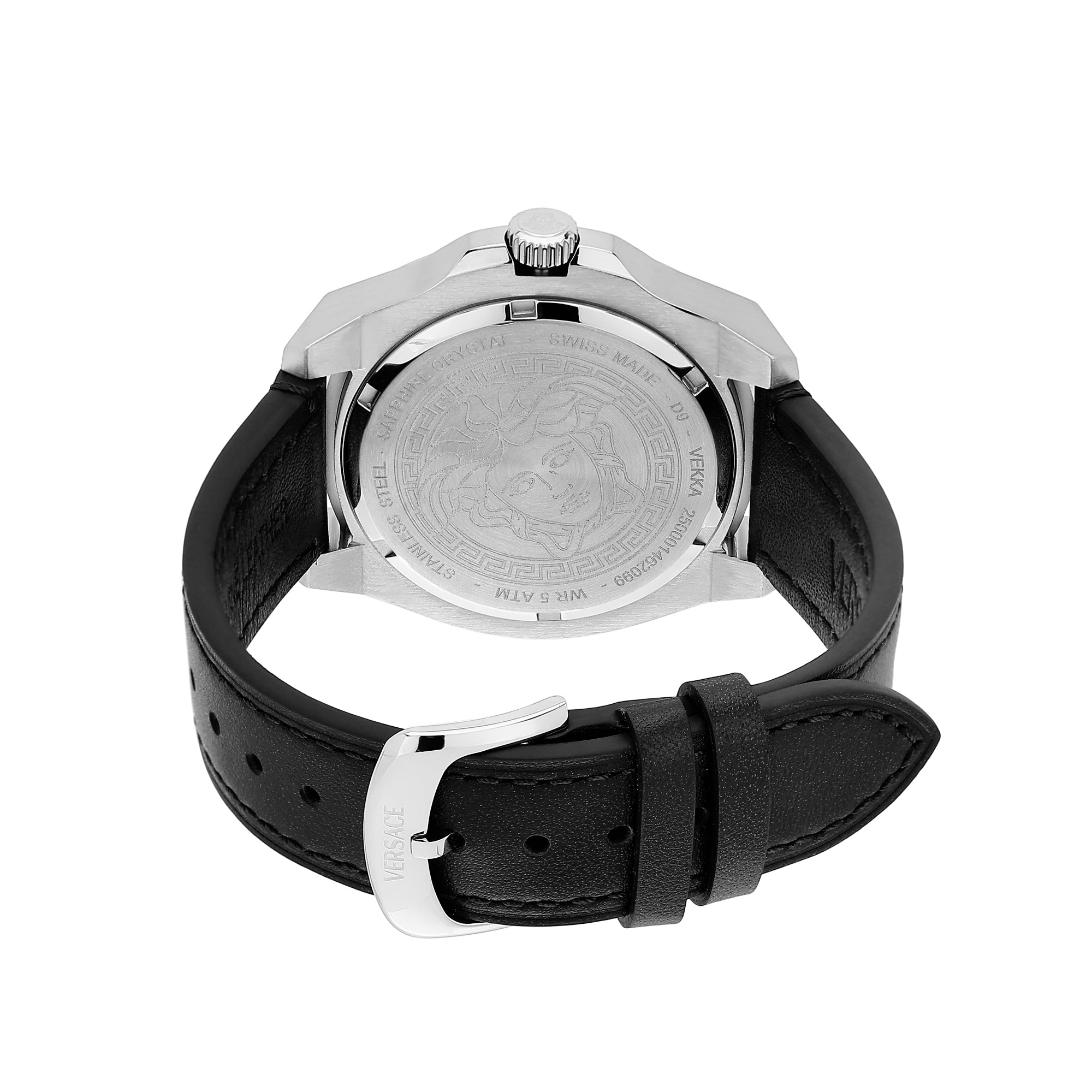 Versace Luxury 3 Hands 42 mm Black Dial Men Analog Watch VEKKA0125