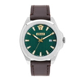 Versace Luxury 3 Hands 42 mm Green Dial Men Analog Watch VEKKA0225