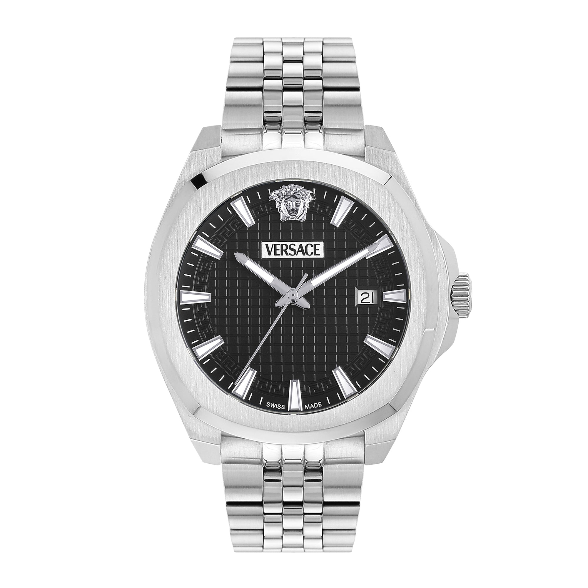 Versace Luxury 3 Hands 42 mm Black Dial Men Analog Watch VEKKA0325