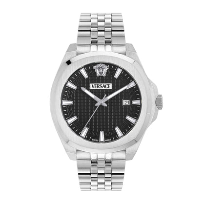 Versace Luxury 3 Hands 42 mm Black Dial Men Analog Watch- VEKKA0325