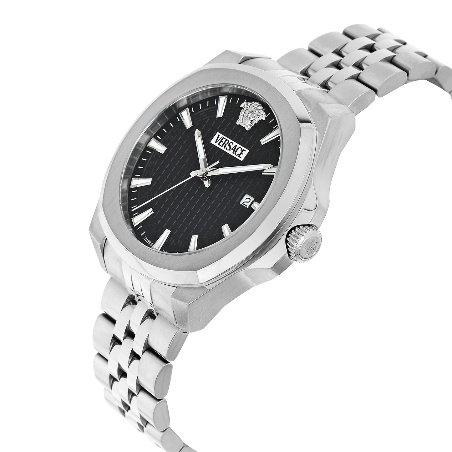 Versace Luxury 3 Hands 42 mm Black Dial Men Analog Watch- VEKKA0325