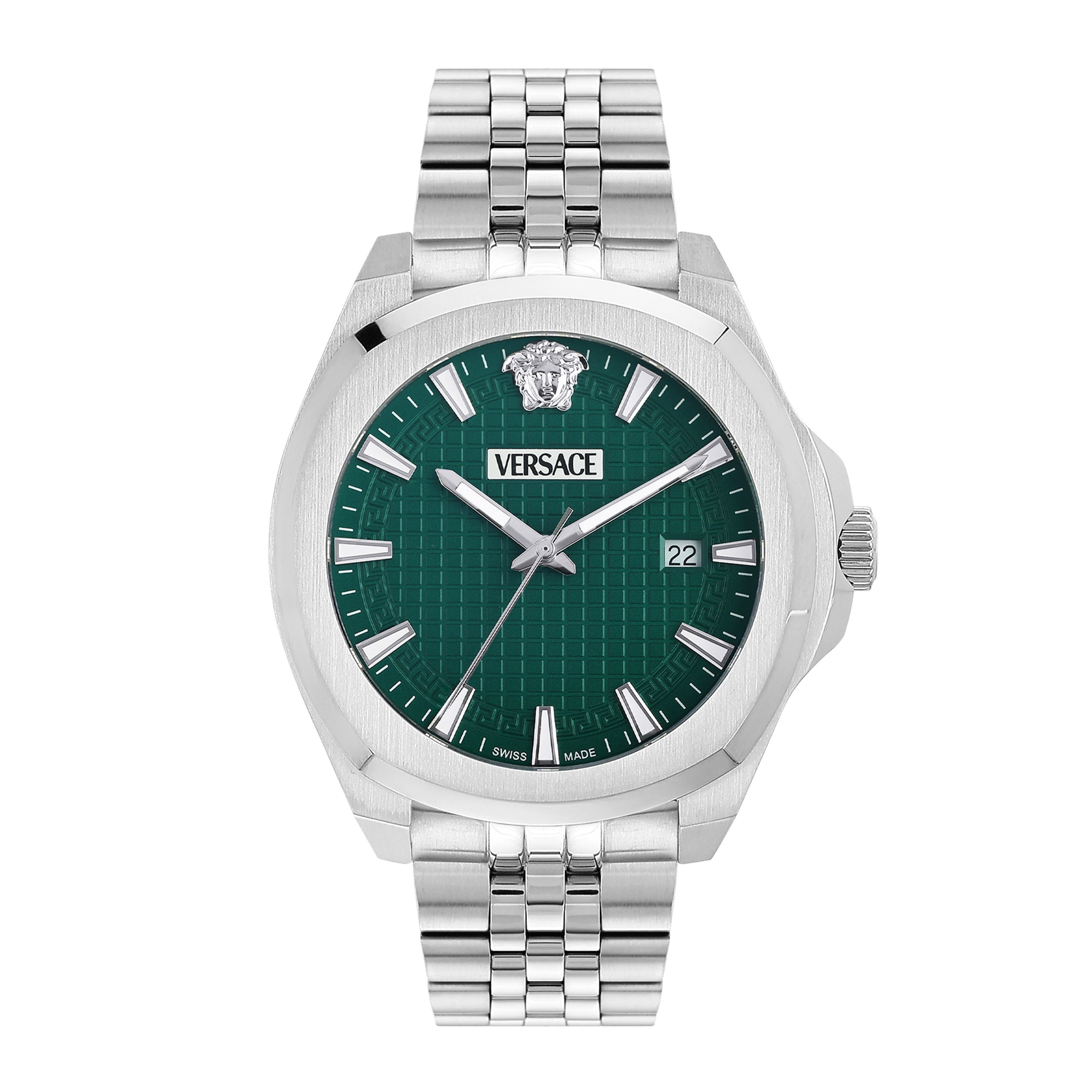 Versace Luxury 3 Hands 42 mm Green dial Men Analog Watch VEKKA0425