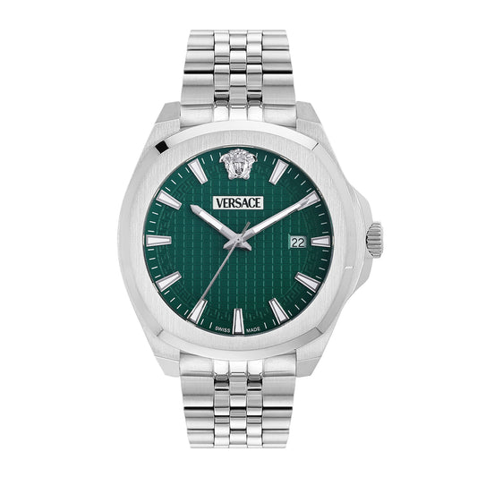Versace Luxury 3 Hands 42 mm Green dial Men Analog Watch- VEKKA0425