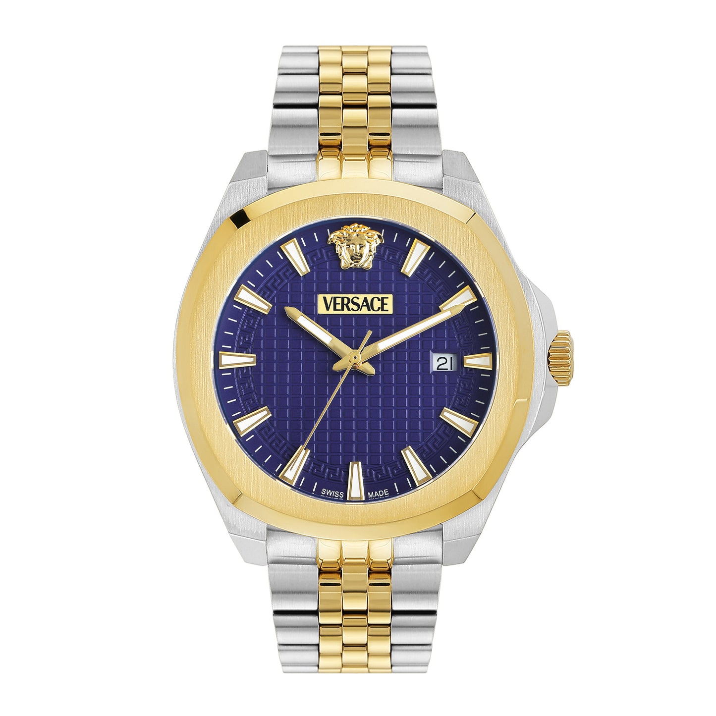 Versace Luxury 3 Hands 42 mm Blue Dial Men Analog Watch- VEKKA0525