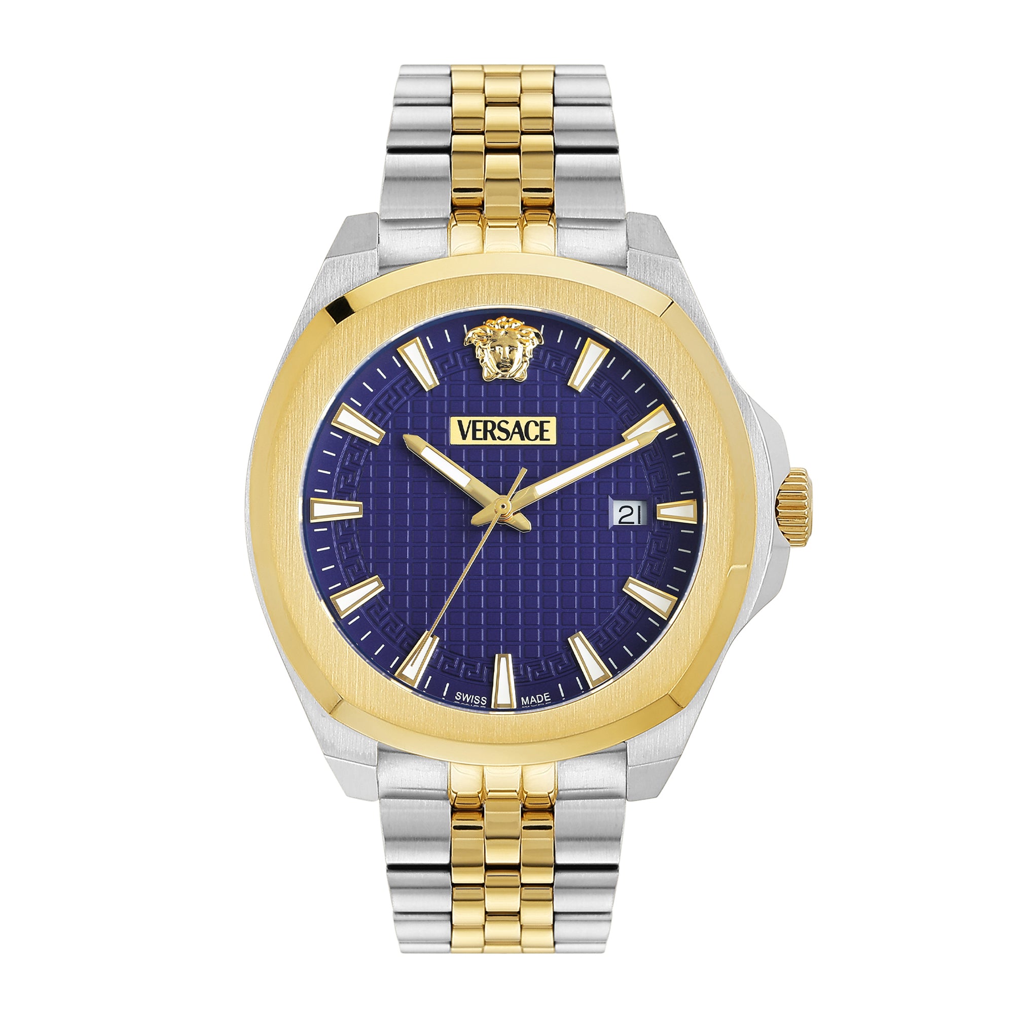 Versace Luxury 3 Hands 42 mm Blue Dial Men Analog Watch VEKKA0525
