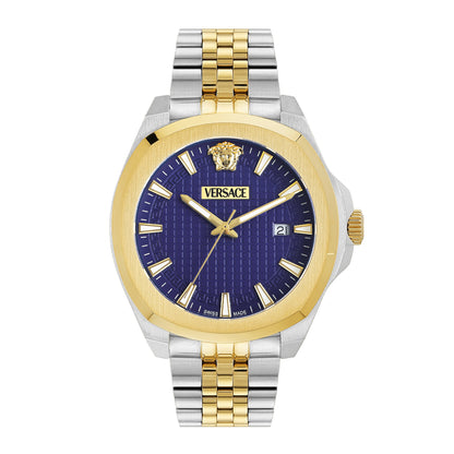 Versace Luxury 3 Hands 42 mm Blue Dial Men Analog Watch- VEKKA0525