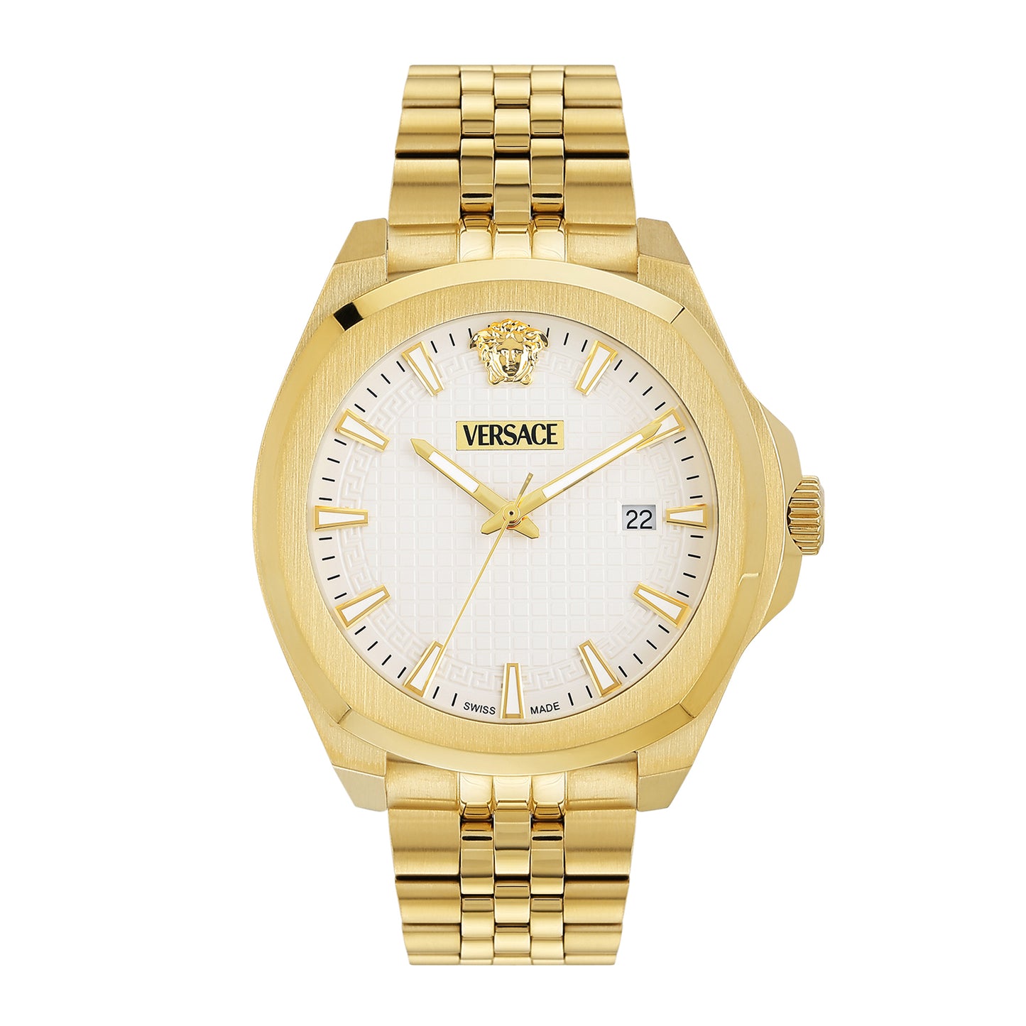 Versace Luxury 3 Hands 42 mm Silver Dial Men Analog Watch- VEKKA0625