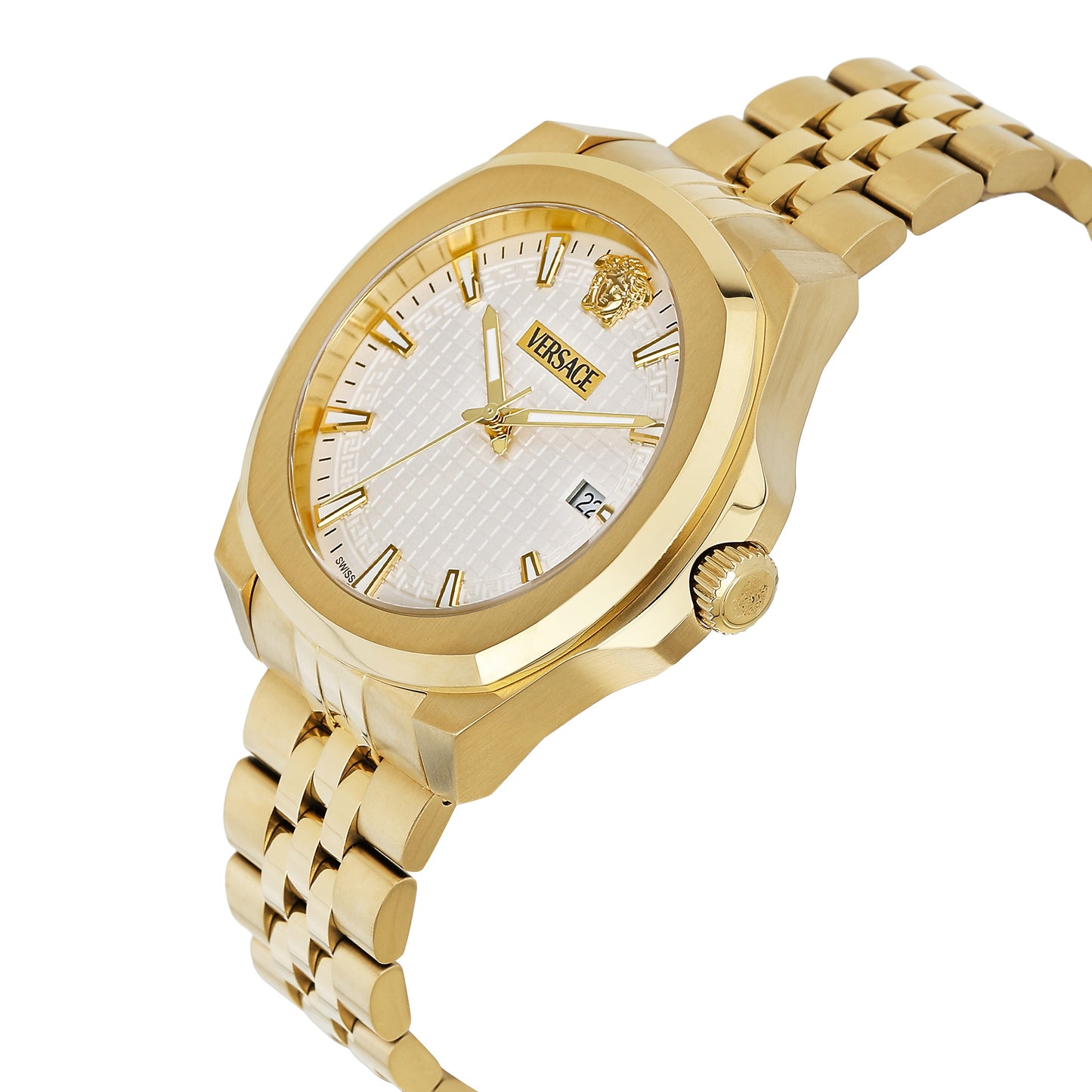 Versace Luxury 3 Hands 42 mm Silver Dial Men Analog Watch- VEKKA0625