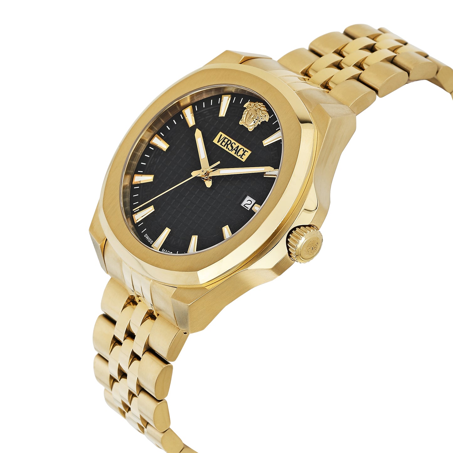 Versace Luxury 3 Hands 42 mm Black Dial Men Analog Watch- VEKKA0725