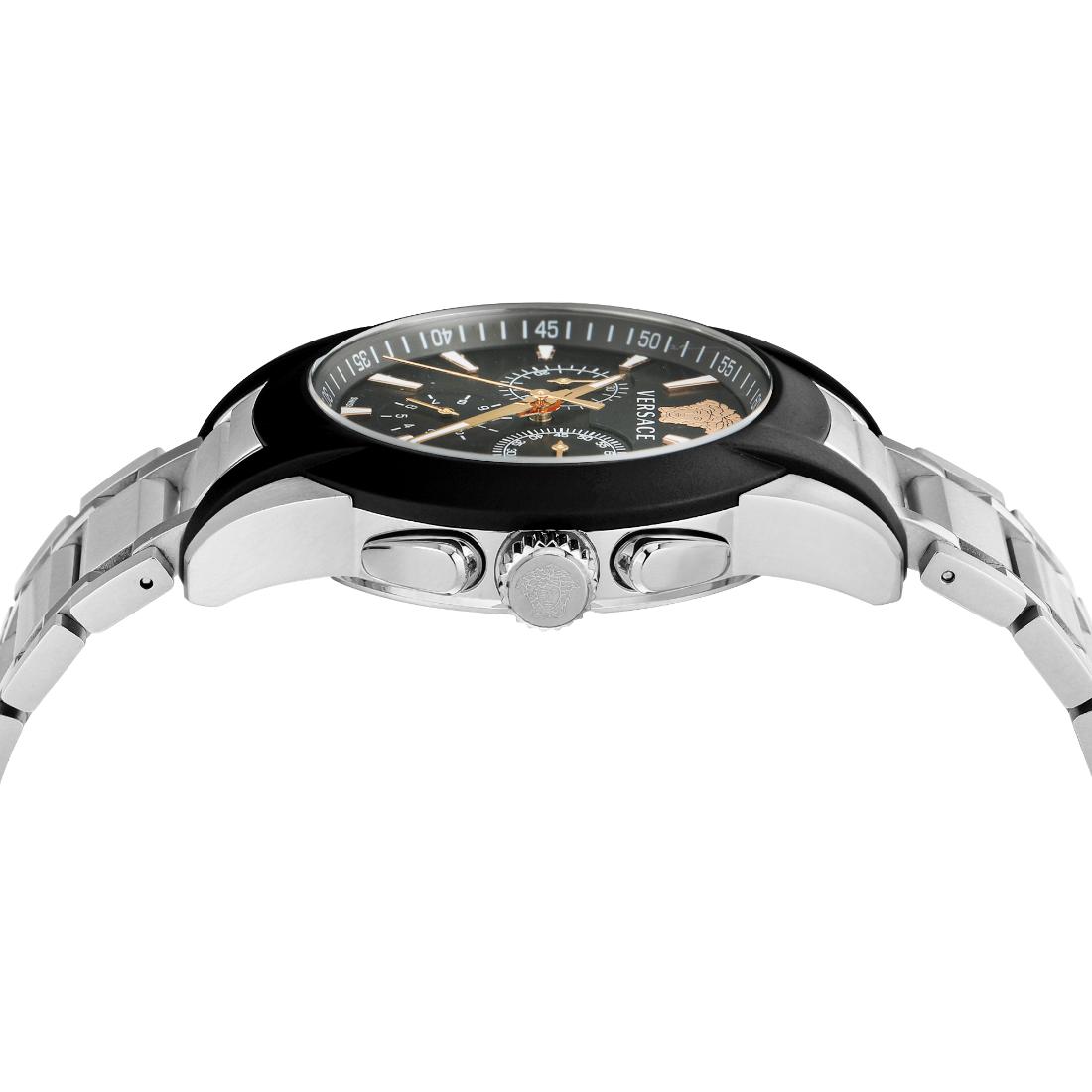 Versace Men 42 mm Size Black Round Dial Analog Watch VEM800218