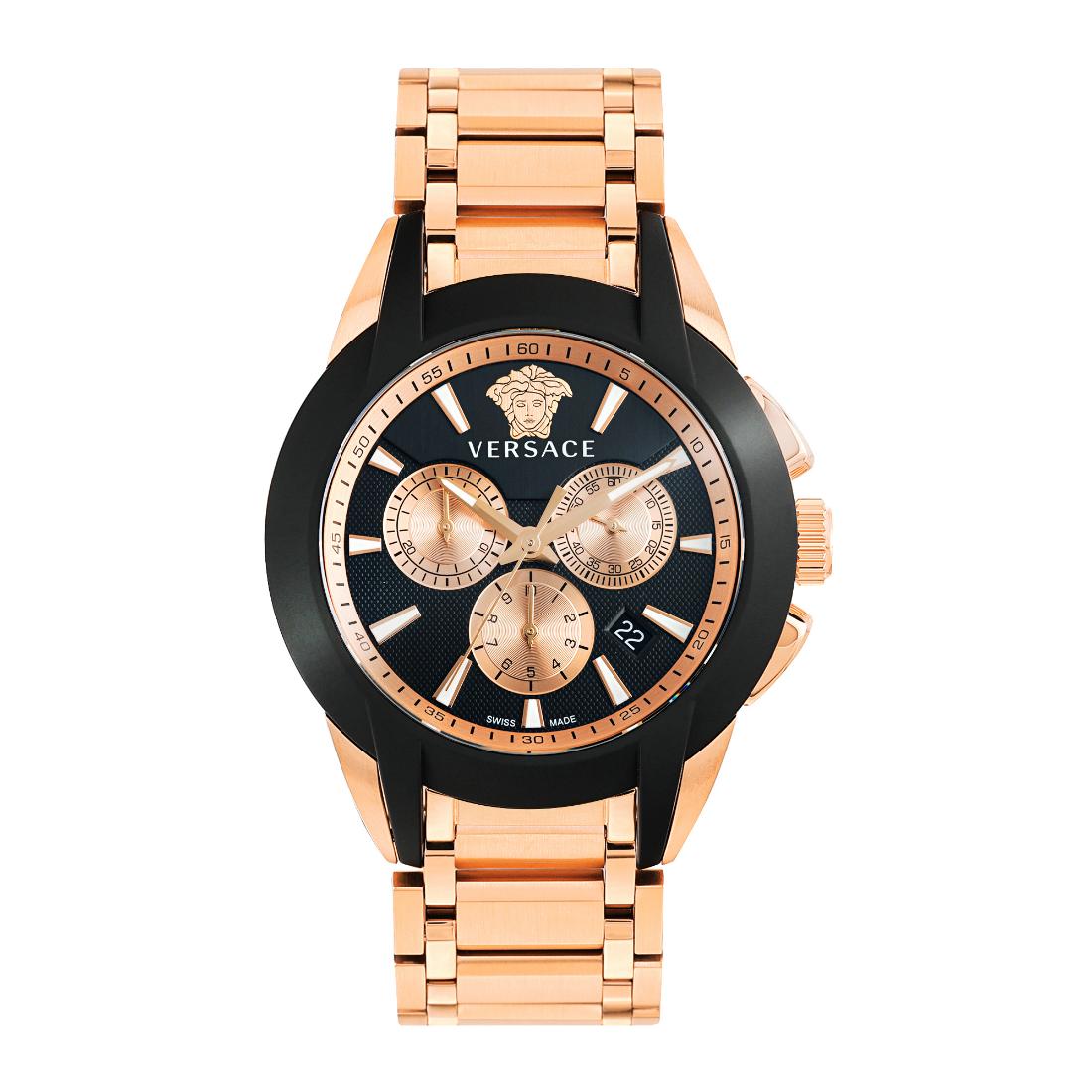 Versace Men 42 mm Size Black Round Dial Analog Watch VEM800318