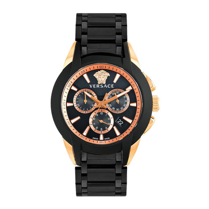 Versace Men 42 mm Size Black Round Dial Analog Watch- VEM800418