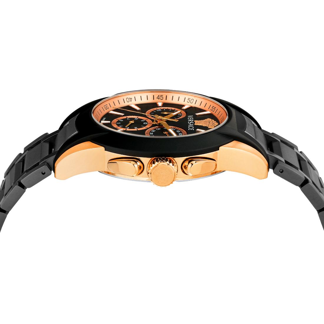Versace Men 42 mm Size Black Round Dial Analog Watch VEM800418