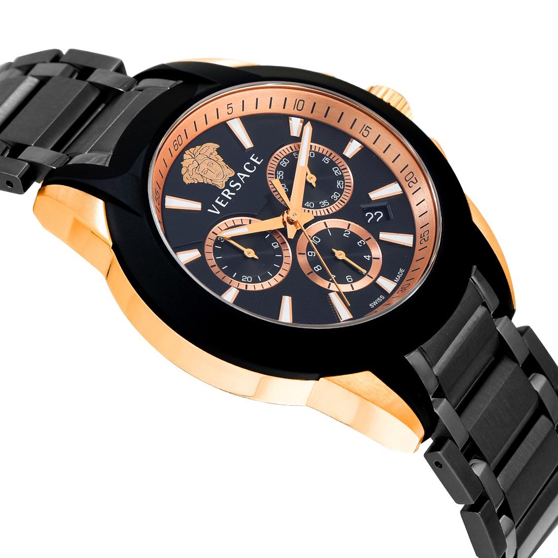 Versace Men 42 mm Size Black Round Dial Analog Watch VEM800418