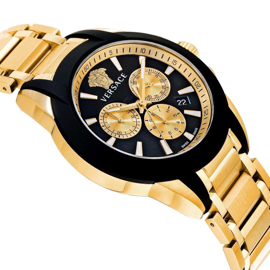 Versace Men 42 mm Size Black Round Dial Analog Watch VEM800524